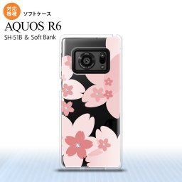 SH-51B AQUOS R6 AQUOS R6 スマホケース ソフトケース 花柄 サクラ B ピンク メンズ レディース nk-r6-tp058