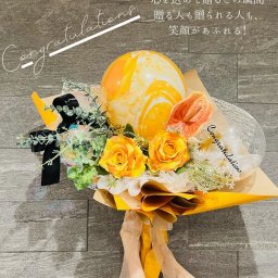 【マーブルローズ】バルーン花束　花　ブーケ　母の日　成人式　卒業式　ご開店　　送料無料　バルーン花束　退職祝　お祝い　プレゼント人気　開店祝い　御開業　移転　周年　ご結婚　祝電　開院　事務所オープン　バルーンギフト　フラワーアレンジメント　メッセージ無料