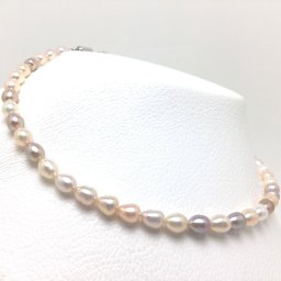 真珠 ネックレス パール 淡水真珠 6.0-6.5mm マルチカラー マグネット クラスップ 79628 イソワパール