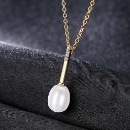 ネックレス キュービックジルコニア 淡水パール シルバー925 ホワイト ピンク パープル イエローゴールド 小豆 アズキチェーン 中粒 40+5cm 上品 大人 pn0137