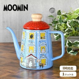 ホーロー製ケトル 湯沸かしケトル 耐久性 ムーミン MOOMIN 北欧 スウェーデン 北欧雑貨 富士ホーロー かわいい おしゃれ 柄 コーヒー IH対応 ガス 直火 冬 保温 家族 キャンプ レディース メンズ 引っ越し祝い プレゼント ギフト ドリップポット