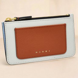マルニ コインケース レディース ブランド MARNI PFMO0025U2-LV520 オレンジ/ホワイト/ブルー