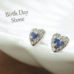 ピアス レディース ハート キャッチタイプ シルバー925 シンプル 小さい 一粒 誕生石 5月エメラルド 7月ルビー 9月サファイア 厄払い 7月 花以外 ご褒美 結婚祝い ギフト プレゼント 贈り物 33歳 厄年 女性 男性
