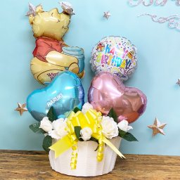 【送料無料】バルーン電報 くまのプーさん 【電報 結婚式 ディズニー バルーン 誕生日 ウェディング 祝電】