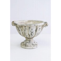 【送料無料】おしゃれ アンティーク 植木鉢 陶器【コベントガーデン ラルゴ・カップポット】4号 巾22.5×奥行19×高さ16cm