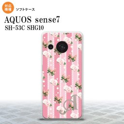 sense7 sense7 スマホケース 背面ケースソフトケース 花柄 バラ レース ピンク +アルファベット 2022年 11月発売 nk-sens7-tp269i