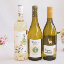 産地別白ワインシャルドネ3本セット(サンタ ヘレナ アルパカ(チリ) レ タンヌ オクシタン(フランス) ラ フェア ヴィウラ(スペイン)) 750ml×3本