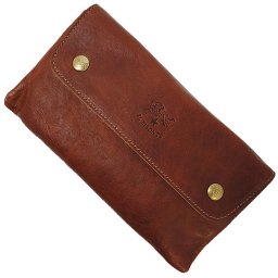 イルビゾンテ IL BISONTE 財布 長財布 フラップ長財布 かぶせ式 マルチケース ポーチ C0986 PO 566 本革 レザー SEPPIA ブラウン