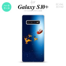 SC-04L SCV42 Galaxy S10+ スマホケース ハードケース サンタ 紺 メンズ レディース nk-s10p-636