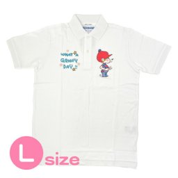 水森亜土 キャプテンサンタ コラボ ポロシャツ (L) ホワイト アパレル