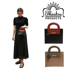 【正規取扱店】THEATRE PRODUCTS シアタープロダクツ  ACCORDION BAG アコーディオンバッグ PO ポー S寸 BL220905 レディース オールシーズン 全2色 ブラック グレー 送料無料 人気