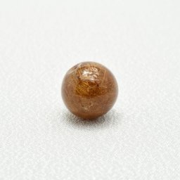 【開運ギフト】 天然石 キャラメルカラーのルチルがびっしり！ コッパールチルクォーツ 約12mm3g 一点物 1粒売り ハンドメイド 交換ゴム付＆巾着1枚 金運アップ・仕事運・勝負運・成功運・チャンスを引き寄せる 金針水晶 京海堂 ブレスレット Cpr54 事業成功祈願 仕事運 特別な一点物