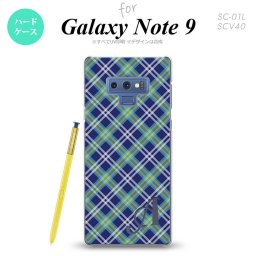 Galaxy Note 9 ギャラクシー ノート9 SC-01L SCV40 スマホケース カバー ハードケース チェックA 青 イニシャル 対応 nk-note9-437i[スマホ,スマホケース,スマホカバー,ケース,カバー,ジャケット]