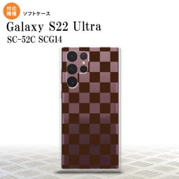 SC-52C SCG14 Galaxy S22 Ultra スマホケース 背面ケースソフトケース スクエア 茶 メンズ レディース nk-s22ul-tp032