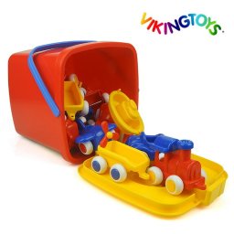 VIKINGTOYS Chubbies バイキングトイズ チュビーズ 15個入 バケツセット 15603[プラスチック おもちゃ 車 飛行機 トラック ボート おもちゃ箱 セット 男の子 ベビー キッズ 出産祝い 誕生日 クリスマス プレゼント ギフト] 即納