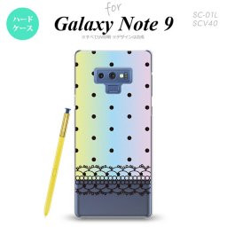 Galaxy Note 9 ギャラクシー ノート9 SC-01L SCV40 スマホケース カバー ハードケース ドット・レース(A) パステル nk-note9-357[スマホ,スマホケース,スマホカバー,ケース,カバー,ジャケット]