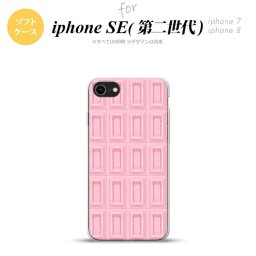 iPhoneSE 2 第二世代 iPhone8&iPhone7 共用 スマホケース 背面カバー ソフトケース チョコ ストロベリー ピンク おしゃれ かわいい かっこいい メンズ レディース nk-ise2-tp737