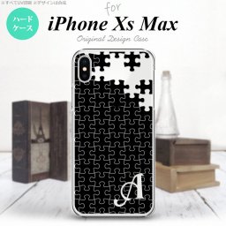 iPhoneXsMax iPhone XS Max スマホケース ハードケース パズル 黒 +アルファベット メンズ レディース nk-ixm-1201i