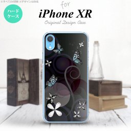 iPhoneXR iPhone XR スマホケース ハードケース バタフライ 蝶 D 黒 メンズ レディース nk-ipxr-227