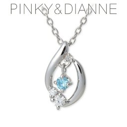 Pinky&Dianne ピンキーアンドダイアン シルバー ネックレス シンプル キュービック ホワイト 彼女 レディース