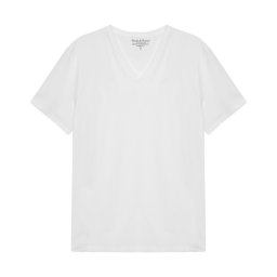 ブレッド＆ボクサーズ：ORGANIC COTTON V-NECK Tシャツ (ホワイト)[ボクサーパンツ/ 男性下着/ メンズインナー/人気ブランド/おすすめギフト/誕生日プレゼント/メンズファッション]
