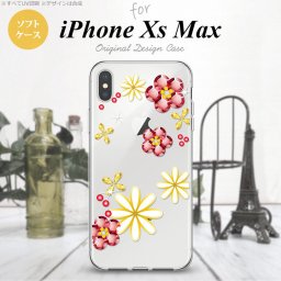 iPhoneXsMax iPhone XS Max スマホケース ソフトケース 花柄 ミックス E クリア メンズ レディース nk-ixm-tp306