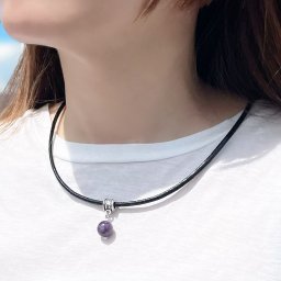 【一点物の贈り物】 上品な輝き［ヒーリングストーン］チャロアイト メタルパイプチャームネックレス 三大 金針水晶 お守り 不思議な力 天然石 人気 ネックレス ルチルクォーツ シルバーウィーク 京海堂 Sn6 父の日ギフト 男性への贈り物 金運のお守り