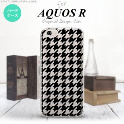 【SH03J】【スマホケース/スマホカバー】【アクオス R】SH03J スマホケース AQUOS R SH-03J カバー アクオス R 千鳥柄(大) 黒クリア nk-sh03j-930【メール便送料無料】