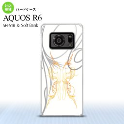 SH-51B AQUOS R6 AQUOS R6 スマホケース ハードケース ピンスト 白 黄 メンズ レディース nk-r6-1247