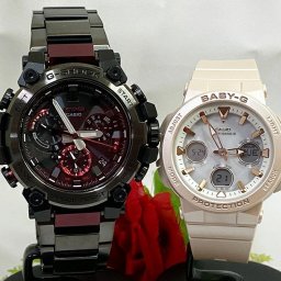 カシオ 恋人たちのGショック ペアウォッチ G-SHOCK BABY-G MTG-B3000BD-1AJF BGA-2510-4AJF  電波ソーラー Bluetooth 搭載 送料無料 国内正規品 記念日 誕生日 プレゼント お揃い ブラック 黒 ピンクベージュ クリスマス お祝い 結婚 婚約 20代 30代 40代 50代 カップル 夫婦