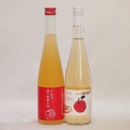 国産りんご酒2本セット(青森弘前市産シードル りんごはじめましたりんご梅酒) 500ml×2本