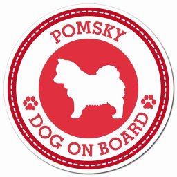 POMSKY ポンスキー レッド 肉球 カーサイン 車 マグネットステッカー 犬 マグネット 強力 直径13cm 丸型 おしゃれ かわいい ドラレコステッカー 安全対策 危険運転 煽り運転 アニマル 動物 犬種別 屋外 防水 屋内 肉球マーク