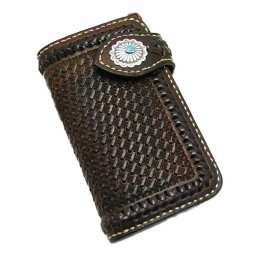 二つ折り財布 革 メッシュ バスケット スタンプ ミドルウォレット yellowstone メンズ プレゼント ホワイトデー