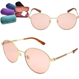 グッチ サングラス GUCCI GG0853SK-005 サングラス アジアンフィット メンズ レディース ユニセックス ゴールド オレンジ