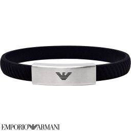 EMPORIO ARMANI エンポリオアルマーニ ブレスレット EGS2996040 メンズ ブラック シリコン 海外正規品 無料ラッピング可