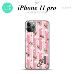 iPhone11Pro iPhone11 Pro スマホケース ハードケース 花柄 バラ レース ピンク +アルファベット メンズ レディース nk-i11p-269i
