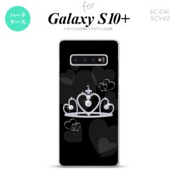 SC-04L SCV42 Galaxy S10+ スマホケース ハードケース クラウン 黒 メンズ レディース nk-s10p-603