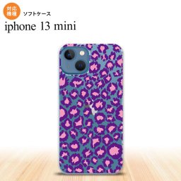 iPhone13mini iPhone13 mini ケース ソフトケース 豹柄 B 紫 クリア iPhone ミニ 5.4インチ  おしゃれ かわいい メンズ レディース キッズ デザインたくさん nk-i13m-tp893
