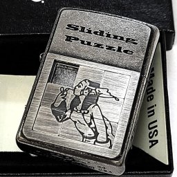 ZIPPO ライター ウィンディパズル ジッポ おしゃれ ヴィンテージ シルバー ユニーク アンティーク メタルパズルガール 可愛い ユーズドフィニッシュ クロームバレル 彫刻 Windy かわいい レディース メンズ ギフト プレゼント