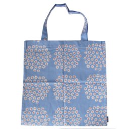 マリメッコ marimekko トートバッグ レディース ファブリックバッグ ラジテルマ LAJITELMA 花柄 ブルー×ホワイト 68951 999 BLF 北欧雑貨 北欧デザインネコポス 誕生日 お中元 結婚祝い 結婚式 彼女 娘 妻 女性 ギフト バレンタイン 高級 ホワイトデー 父の日 母の日