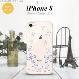 iPhone7 iPhone8 スマホケース ソフトケース 花柄 カット 紫 メンズ レディース nk-ip8-tp077