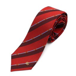 グッチ GUCCI ネクタイ TIE ホースビット シルクジャカード 765041-4EABA-6469 メンズ レッド系