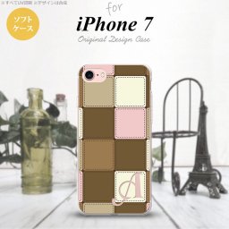 【iPhone7】【スマホケース/スマホカバー】【アイフォン７】iPhone7 スマホケース ケース アイフォン７ ソフトケース イニシャル パッチワーク風 ミックスD nk-iphone7-tp1674ini【メール便送料無料】