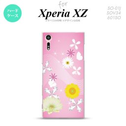 【SO01J】【スマホケース/スマホカバー】【エクスペリア XZ 】SO01J スマホケース XPERIA XZ SO-01J カバー エクスペリア XZ  花柄・ミックス（B） ピンク nk-so01j-275【メール便送料無料】