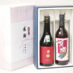 夏の贈り物お中元 感謝の贈り物ボックス 清涼感ある南部美人と国産ワインセット(酸化防止剤無添加 有機あずさ赤ワイン 中口(長野県)720ml日本酒南部美人特別純米 (岩手県)720ml