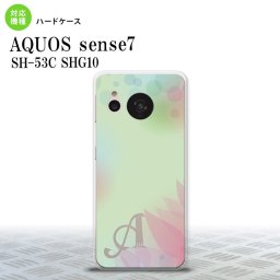 sense7 sense7 スマホケース 背面ケース ハードケース ぼかし 花柄 緑 +アルファベット 2022年 11月発売 nk-sens7-1591i