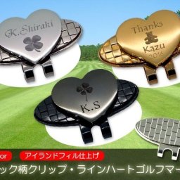 [名入れ・刻印]チェック柄クリップ・ラインハートゴルフマーカー[コンペギフト][送料無料]