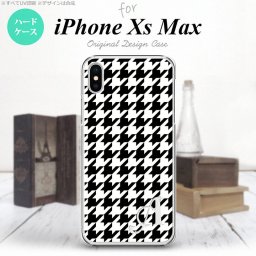 iPhoneXsMax iPhone XS Max スマホケース ハードケース 千鳥 格子 大 黒 白 +アルファベット メンズ レディース nk-ixm-928i