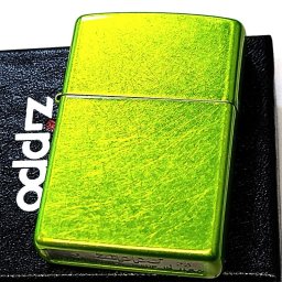 ZIPPO ライター ライムグリーン おしゃれ ジッポ シンプル ルリッドカラー 黄緑 無地 かっこいい 目立つ 緑 派手 メンズ レディース プレゼント ギフト