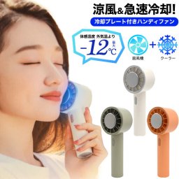 ハンディファン 冷却 ハンディ扇風機 ペルチェ素子 冷却プレート ハンディーファン 扇風機 卓上扇風機 卓上 クール 爽快 暑さ対策 冷感グッズ 冷感 グッズ 首掛け 熱中症対策 夏 かわいい おしゃれ 充電式 スタンド ハンディ ファン ハンディー